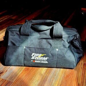 Black and Decker FireStorm Tool bag 16”x8”x10”.  Heavy Duty, wide mouth, roomy.